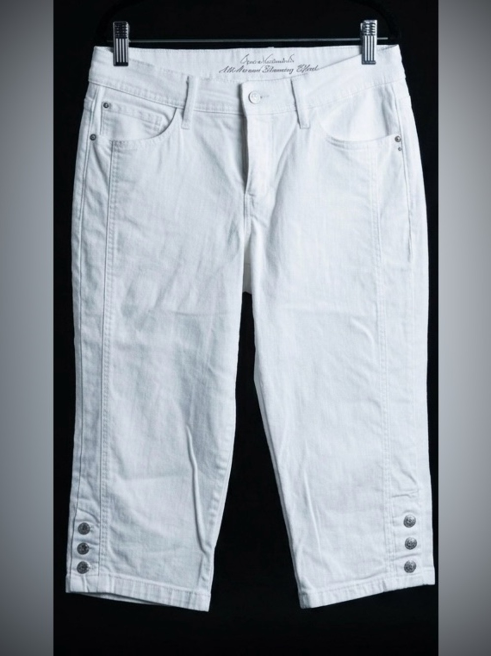 Gloria Vanderbilt White Cropped Ankle Jeans